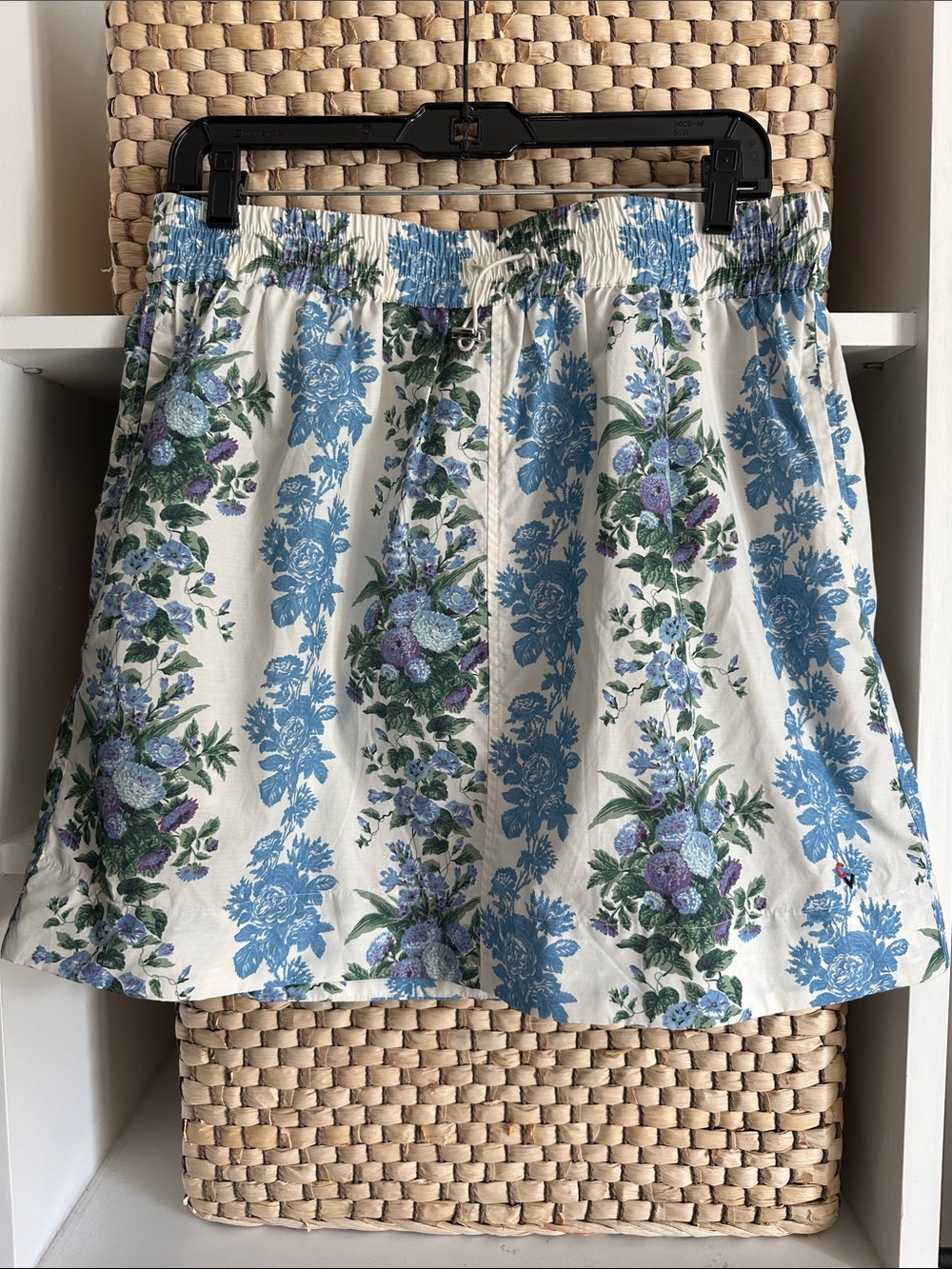 Clare V. Theo Hydrangea print mini skirt